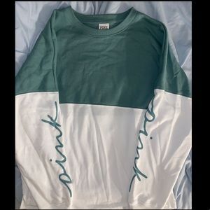 PINK Victoria’s Secret mint green sweatshirt
